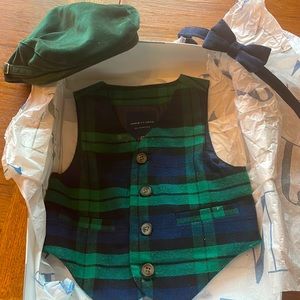 Janie and Jack Christmas Collection Vest, Hat and Bow tie